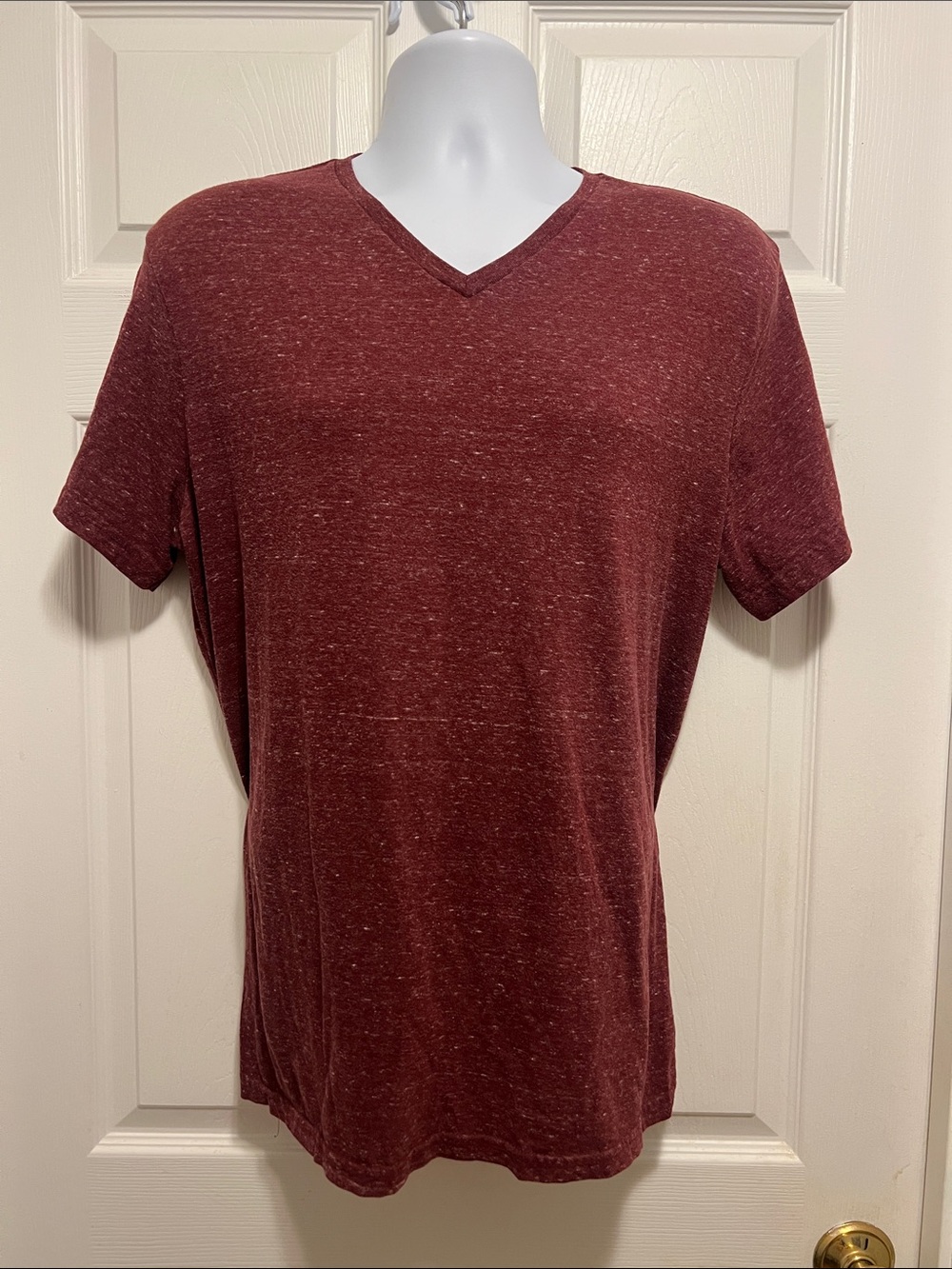 Heathered Burgundy V-Neck Tee